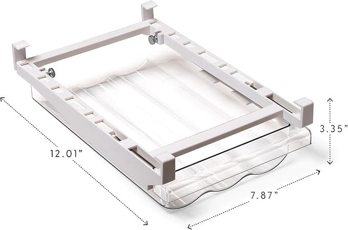 BINO | Pull-out Egg Holder Organizer | THE HANGER COLLECTION | Fridge Egg Drawer Organizer | Clear Egg Holder Tray for Refrigerator and Pantry | 18 Eggs Shelf Holder Storage Drawer