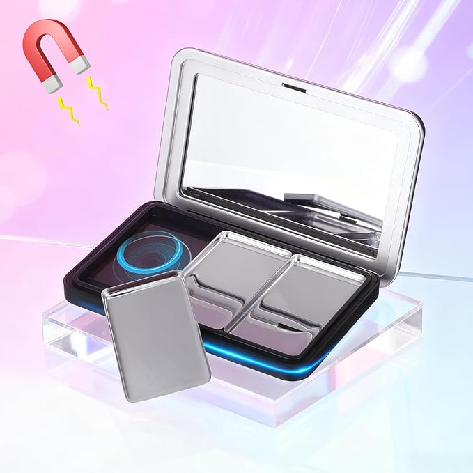 Luxshiny Empty Eyeshadow Palette: Refillable Magnetic Makeup Palette with Mirror for Eyeshadow Powder Blush Lipstick Highlight - Compact Travel Size