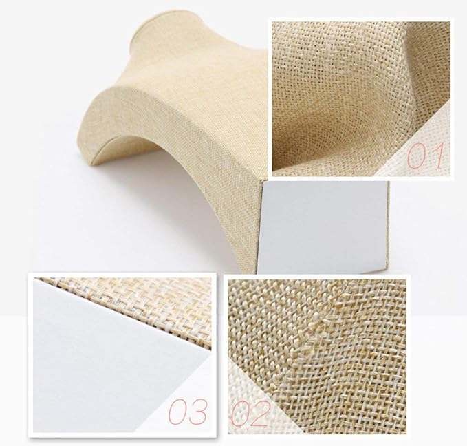 Necklace Display Bust, 9.8" high Beige Linen Jewelry Holder for Necklaces & Bracelets, Figure Display Stand for Jewelry Shop & Personal Makeup (25cm*14cm)