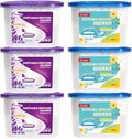 CANAGER Lavender Vanilla,Fresh Scent, Moisture Absorber Box,Odor Eliminator and Dehumidifier Boxes for Closet,Bedroom,Kitchen,Bathroom-6 Packs,Cups - Traps Moisture for Fresher, Cleaner Air