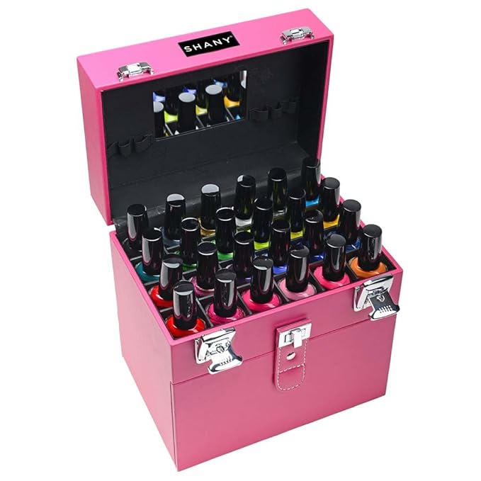 SHANY Color Matters - Makeup Travel Case Nail Accessories Organizer and Makeup Train Case - Makeup Storage Box - Sugar Gum