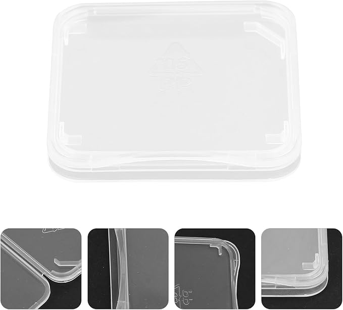 Veemoon Transparent Memory Card Storage Boxes Card Holder Cases Compact Lightweight PP Material Protective Carrying Storage for Organized Collection
