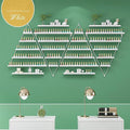 Wall Mounted Shelf Nail Polish Bottle Display Rack, Triangular Essential Oil Perfume Storage Rack, Multifunctional Hanging Salon/Beauty/Nail Shop Organizer Perfume Holder(Size:8,Color:White)