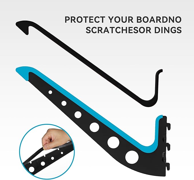 1 Board Surf Rack Wall Mount for Surfboard, Wakeboard, Snowboard Storage Adjustable Wall Hangers Boards Display