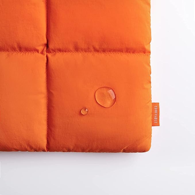Comfyable Puffy Laptop Sleeve 13 Inch 14 Inch, Quilted Puffer Laptop Carrying Case, Pillow Case Compatible with MacBook Air M4 2025 M3 M2 M1, MacBook Pro M5 M4 Pro/Max, Orange