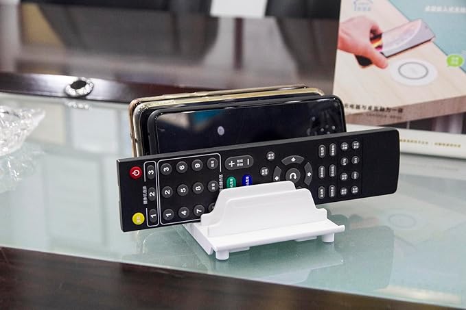Adjustable Universal Cell Phone Dock Stand Holder, Tablet Organizer Multi Device Desktop Stand for iPhone Samsung Galaxy Google Nexus Kindle - No Charging Port (White)