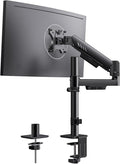 ErGear Single Monitor Arm, Adjustable Desk Monitor Mount for 13-34″ Screens, Up to 19.8 lbs, Enhanced Stability with Integrated C-Clamp, Upgraded Cable Management, VESA 75x75/100x100mm, Black