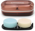 Shampoo Bar Holder Travel Case for Two Bars – Compatible with Kitsch Solid Shampoo & Conditioner Bars, Large Soap Container for Bathroom or Travel (1 Pack, Red Style A-Large)
