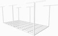 SunsGrove 4x8 Overhead Garage Storage Rack Organization, Adjustable Ceiling Mounted Storage Racks, 800LBS Weight Capacity, 22"-40" Ceiling Dropdown, White