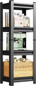 4-Tier Metal Storage Shelves,Adjustable Heavy Duty Shelving Units,Kitchen Shelves Organizer,2200 LBS,Standing Shelf for Pantry Garage Laundry Room (44" H*15.8" W*11.8" D)