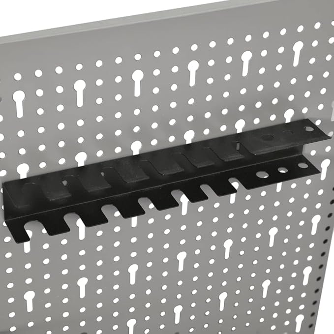 Wall-Mounted Peg Boards 4-Pack 15.7"x22.8" Steel with Versatile Holes for Workshop Organization,145352,Gray