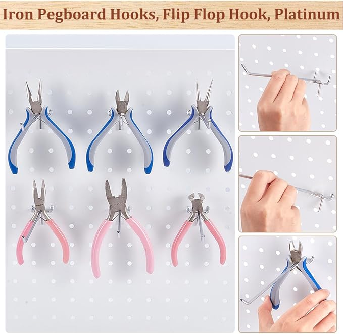 200 Pack Pegboard Shelving Hooks, 8 Inch Stainless Steel Pegboard Hooks Hanging Holders Wall Mount Organize Tools for Garage Office Kitchen Store Craft Organizing, Black
