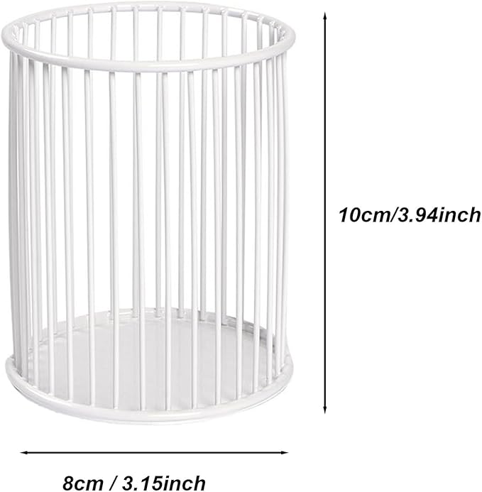 Metal Pen Holder Cup for Desk Makeup Brushes Pencil Holders Home Office Organizer White