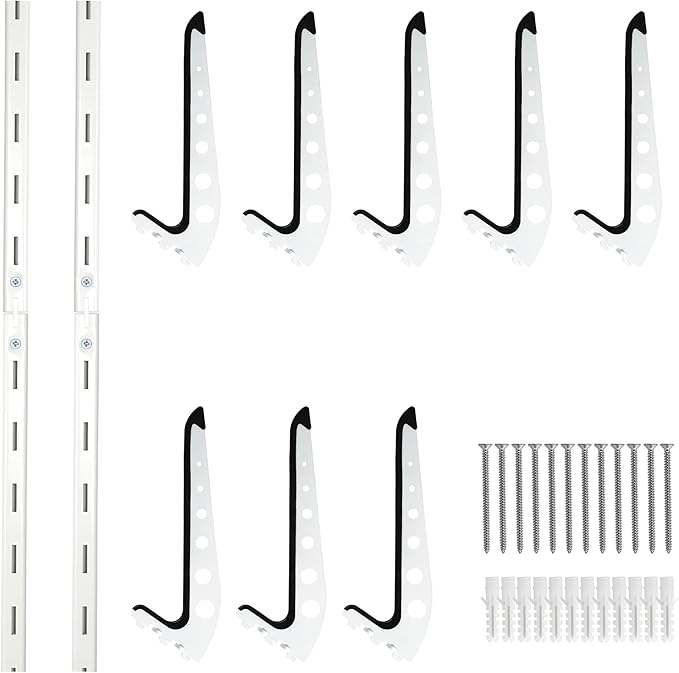 5 Board Surf Rack Wall Mount for Surfboard, Wakeboard, Snowboard Storage Adjustable Wall Hangers Boards Display