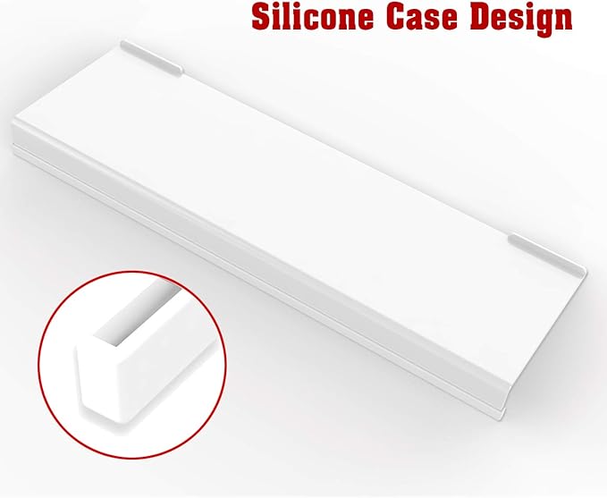 Acrylic Tilted Computer Keyboard Stand for Ergonomic Typing, Keyboard Tray Holder with Silicone Non-Slip Case, White
