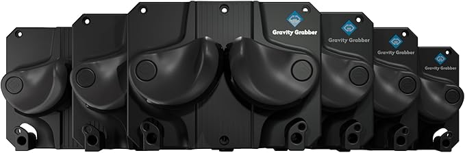 Gravity Grabber Ultimate Ski & Snowboard Wall Storage Rack - Fits any Ski or Snowboard - Save Your Rocker, Tips and Tails - Damage-free - 6x - Black