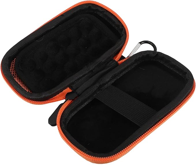 Portable Hard Drive Case Hard Shell Protective Storage Box for SSD External Drives with Cable Organizer Shock-Resistant Carrying Bag Compatible Digital Devices Sleek Orange Design