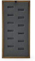 Oirlv Solid Wood Jewelry Display Tray 12 Slots Ring Holder Showcase Organizer(Grey)
