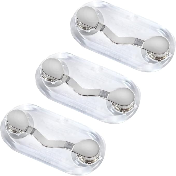 Readerest Magnetic Glasses Holder (3 Pack), Magnet Clip for Readers, Sunglasses & Work Badges for Men & Women, USA Made