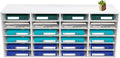 Mail Sorter Organizer, 24 Compartments Mailbox for Classroom, Desktop File Organizer with Adjustable Shelves, for Office Home Classroom, PVC, White