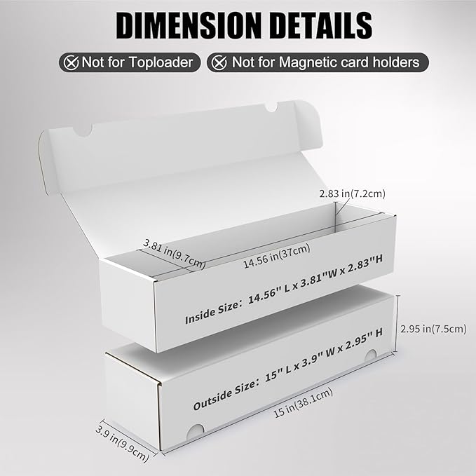 Trading Card Storage Box, 10-Pack 1100 Count White Corrugated Cardboard Bulk Sports Storage Box for TCG/Magic/Mtg Basketball Cards, Collectible Trading Cards