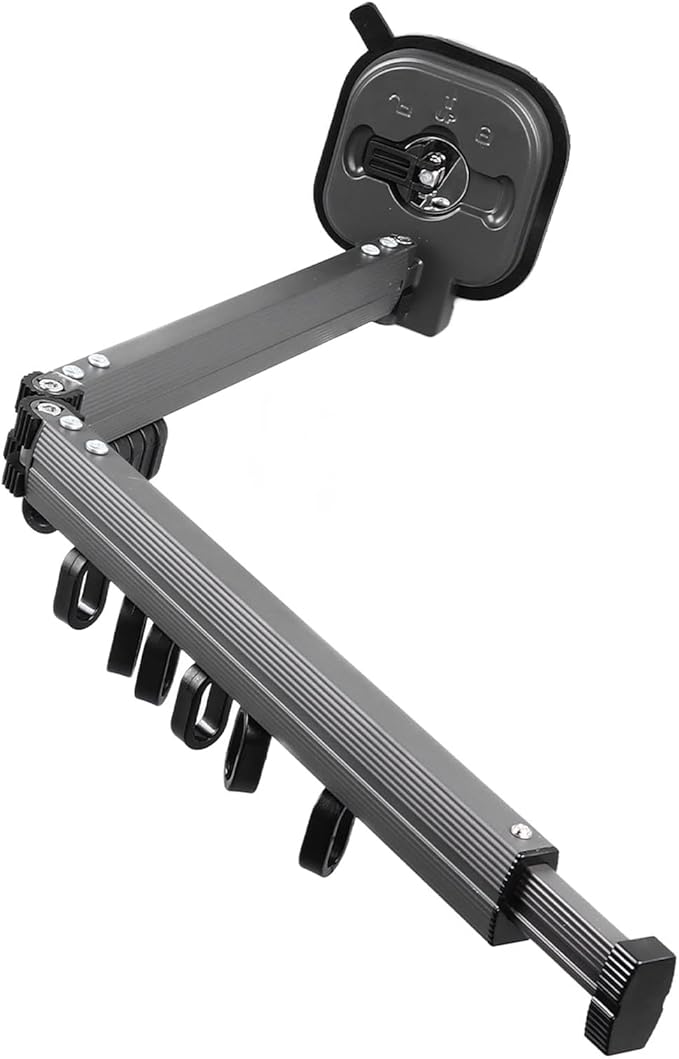 Retractable Clothes Drying Rack, 92cm/36.2in Wall Mount Laundry Hanger Windproof No Drill Clothes Storage Organizer with Suction Cup for Laundry