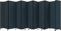 Versare Room Divider 360 Portable Wall Partition | Folding Panels | Large Freestanding Divider | Locking Wheels | Temporary Room Separator