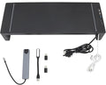Monitor Stand Riser with 8 in 1 Docking Station Phone Holder Drawer 25KG Bearing Ergonomic Desktop Computer Storage Shelf for Home Office Workstation ABS Aluminum Alloy Black
