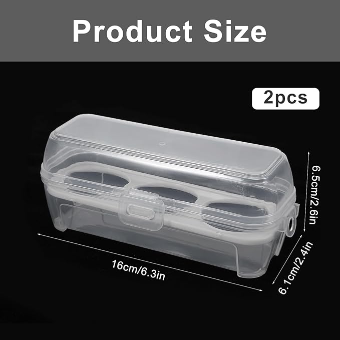 2 PCS Boiled Egg Container Boiled Egg Carrier Camping Eggs Carrier Container Hard Eggs Storage Bag Case for Camping, Outdoor, Hiking, Kitchen, Refrigerator, Trekking