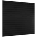 Slatwall Panel 4 FT x 4 FT, Interlocking Slat Wall Paneling, Wall Mounted PVC Wallpanel, Suitable for Garage Storage and Organizer, Slatwall Board, Shelves - Black