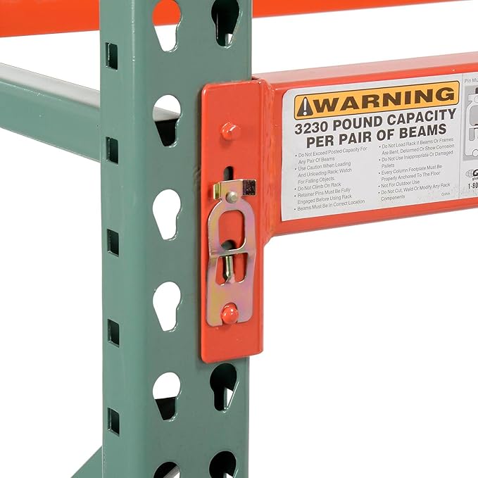 Global Industrial Teardrop Pallet Rack Starter, 144"W X 48"D X 120"H, 5970 Lbs. Capacity