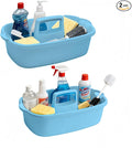 Large Cleaning Caddy Portable Shower Basket Supply Organizer with Handle,Plastic Bucket Tool Storage,for Bathroom,Bedroom,Kitchen,Under Sink Storage (blue)