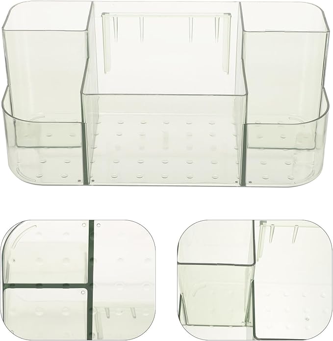 Wall-mounted Cosmetic Organizer Box Hanging Holder for Makeup Tools Storage Space-saving Multifunctional Makeup Storage Box for Bathroom and Living Adhesive Design