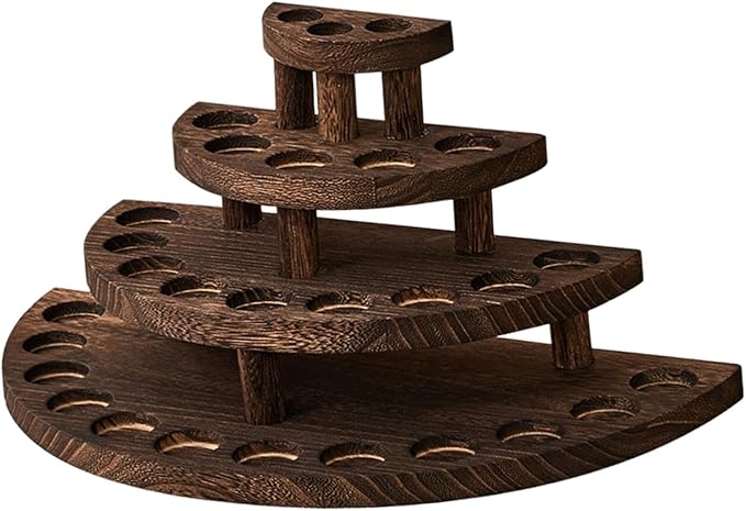 Essential Oil Storage Rack for 29 Bottles 4 Tier Wood Essential Oil Bottle Holder Organizer for Home SPA
