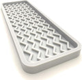 Happitasa Silicone Kitchen Sink Organizer Tray, Sponge Holder and Countertop Protector | Bathroom and Kitchen Soap Dish and Dispenser Tray (Light Grey, 12" x 4", 9.2 Ounces, Zigzag)