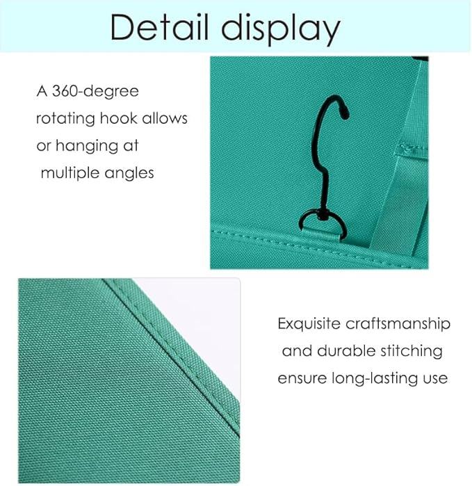 Bedside Caddy Bedside Storage Organizer,Bed Caddy With Thickened Material Suitable for Homes, Dormitories, Hospitals, Cribs, RVs，Great for Magazines,Books,Remote, Phone (Green)