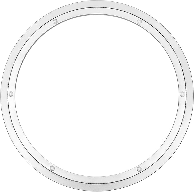 MECCANIXITY Aluminum Lazy Susan 14 Inch Turntable Ring Large Bearing Metal Rotating Turntable Bearings Swivel Plate Hardware for Round Dining-Table Showcase Display Stand Services Silver