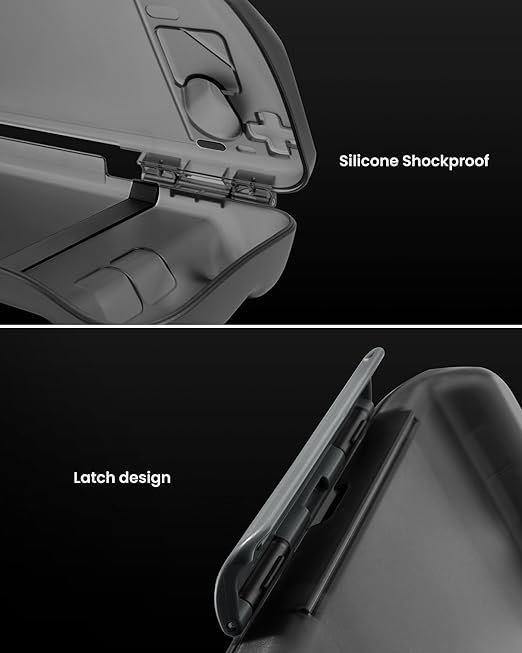 tomtoc Armor Case for Steam Deck/OLED, Steam Deck Hard Shell, Slim Portable Travel Carry Case, Shock-proof, Charging Convenience, with Military Grade Protection, Protective Cover