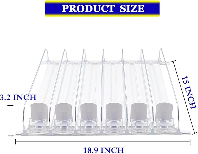 Soda Can Dispenser for Refrigerator,Automatic Pusher Glide Refrigerator Organizer and Adjustable Width - Storage 30 Cans