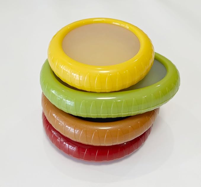 4PC Silicone Fruit and Vegetable Storage Containers Set for Fridge, Onion Storage Container, Avocado keeper,Tomato Saver,and Lemon holder