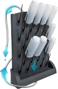 Bottle Drying Rack Kitchen Organizer, Wall Mounted Commercial Dryer for Squeeze Sauce Bottles Glassware, Lab Drying Racks, Test Tube Holder, Sink Drain Rack (32 Pegs)