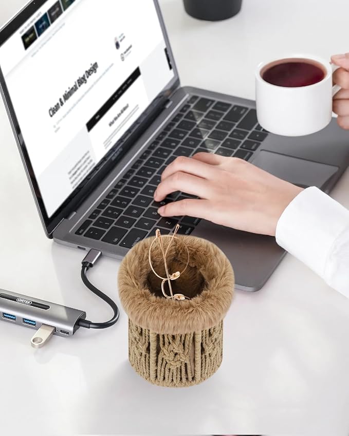 Glasses Holder,Anti-scratch Plush Lined Eyeglass Holder Stand for Nightstand Desk Storage Organizer