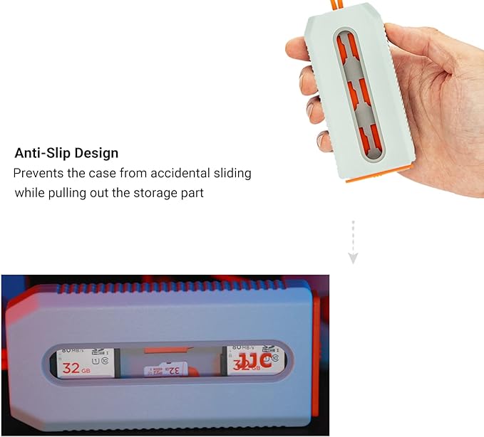 Portable 18 Slots Memory Card Case for 12 Micro SD Card and 6 SD Cards,Pop-up and Transparent Window Design, Micro SD/Micro SDHC/Micro SDXC TF Card Holder Organizer, SD/SDXC/SDHC Card Case Storage