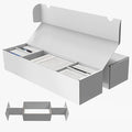 Trading Card Storage Box, Mtg Storage Card Box with 5-Compartment, Ultra-thin White Cardboard Collector Box for TCG/Baseball Sports Cards Storage, 2 Count