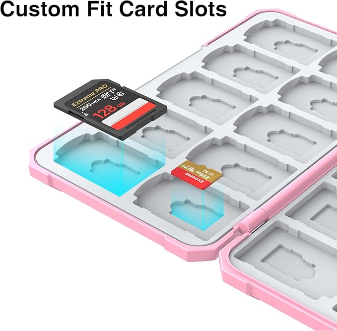 SD Card Holder Memory Card Case for SD/TF Cards, Memory Storage Organizer for 20 SDXC SDHC and 20 TF Cards