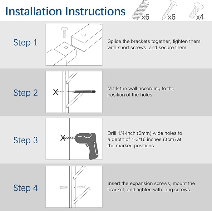 Skateboard Rack Wall Mount – Skateboard Wall Hanger, Snowboard Display Wall Mount, Ski Holder | 6-Floor Skateboard & Ski & Snowboard Storage Rack | Snowboard & Ski Lover Gifts