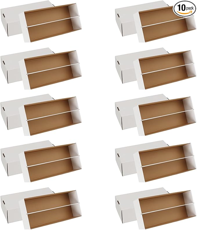 Trading Card Storage Box, 1600 Count Card Storage Boxes, Bulk Cards Storage Box Sports Cards Cases Graded Cardboard Boxes for Basketball Sports Collector (10 Set)