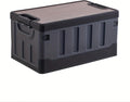 Collapsible Storage Bins with Lids, Portable Foldable Box with 2 Side Doors, Organizing Stackable Storage Cases Large Heavy Duty Utility Crates for Camp Fishing Car RV (Extra Extra Large-60L)