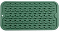 Silicone Dish Drying Mat for Multiple Usage,Easy clean,Eco-friendly,Heat-resistant Silicone Mat for Kitchen Counter or Sink,Refrigerator or Drawer Liner Green S 12 inches x 6 inches