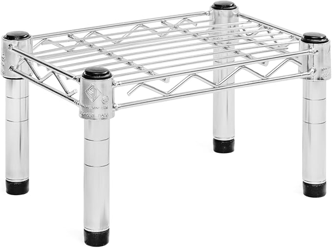 Shelving Inc. 8" d x 12" w Chrome Wire Shelving with 1 Tier Shelf, Weight Capacity 800lbs Per Shelf